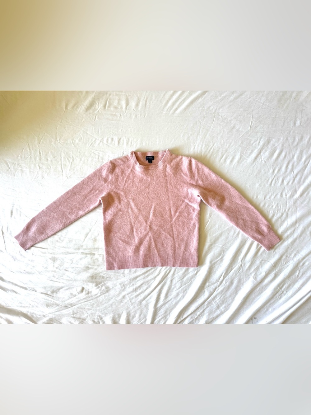 J.Crew 100% Cashmere Crewneck Sweater Pink Blush Knit - Women’s Medium